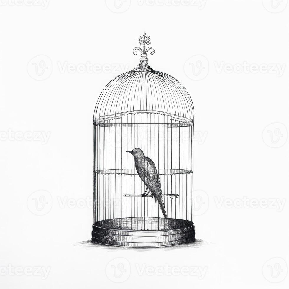 cage birdcage ai generated photo