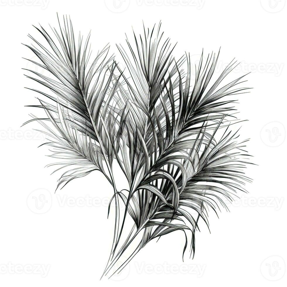 background date palm leaves ai generated photo