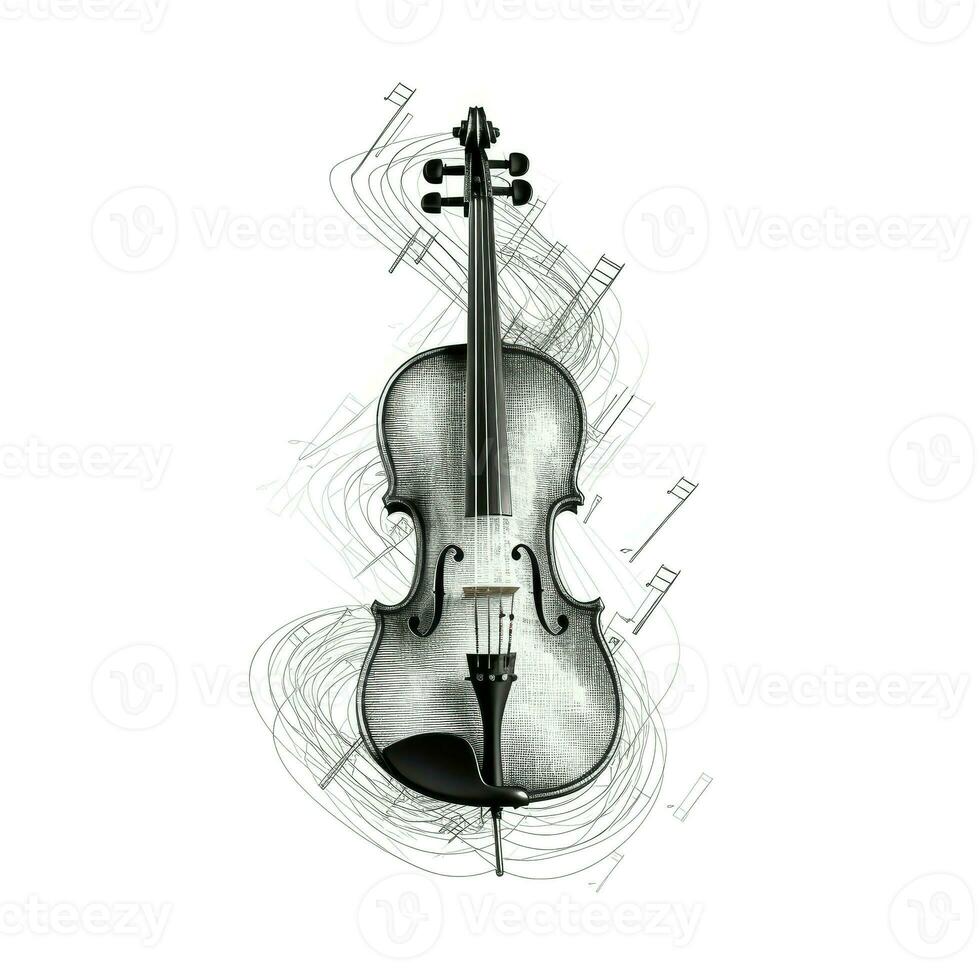 symphony violin ai generated photo