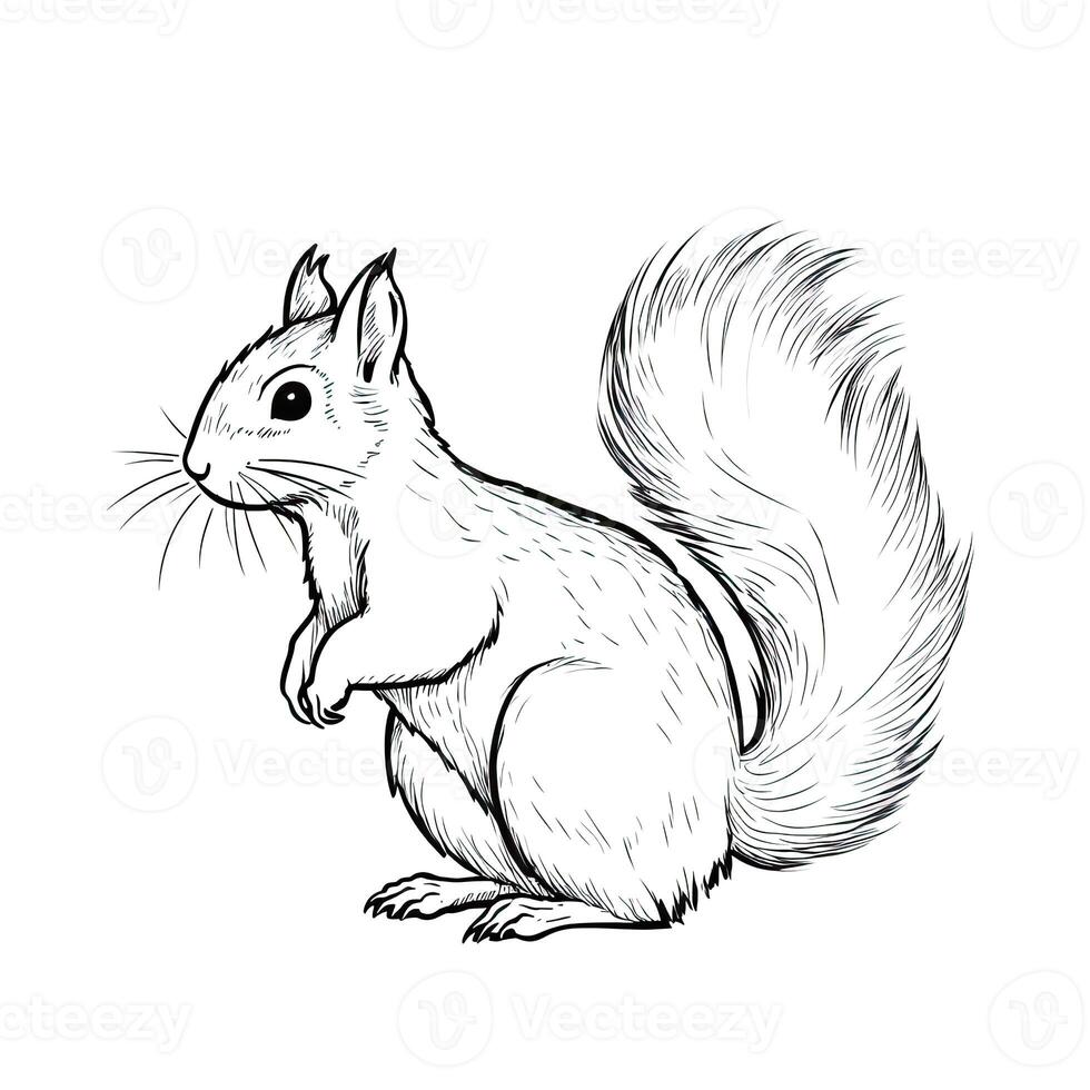 animal cute squirrel ai generated photo