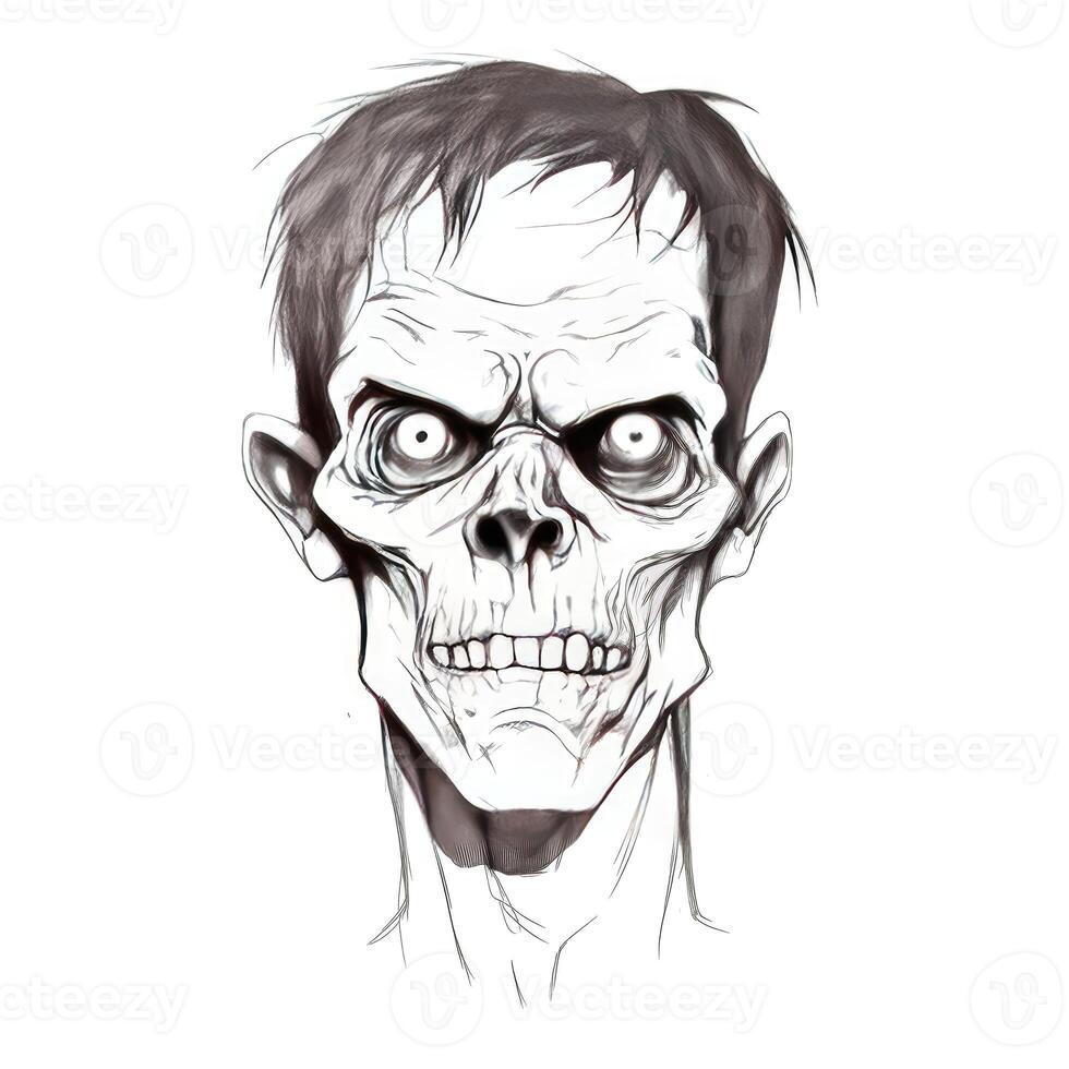 eye zombie face photo