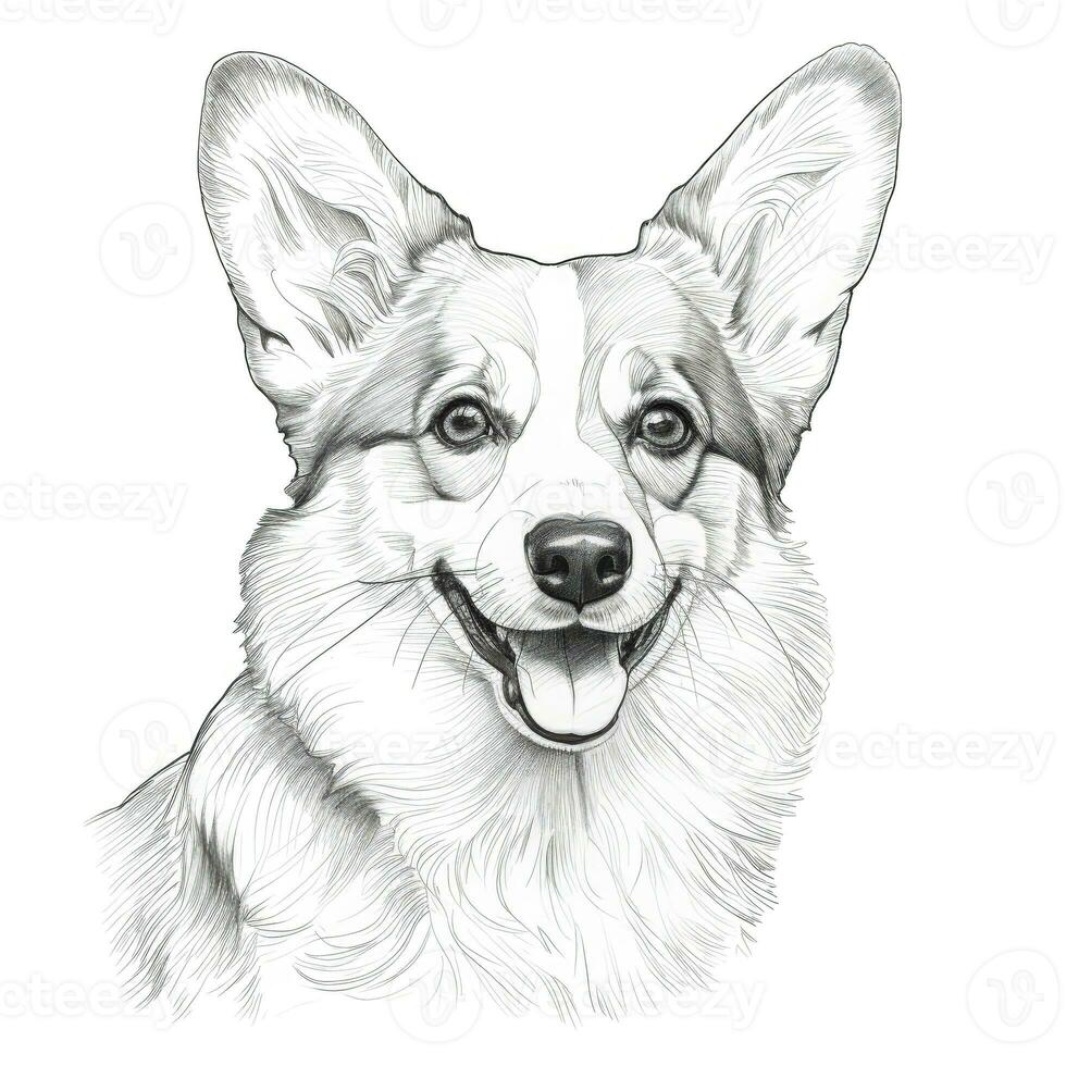 grass Pembroke Welsh Corgi Dog ai generated photo