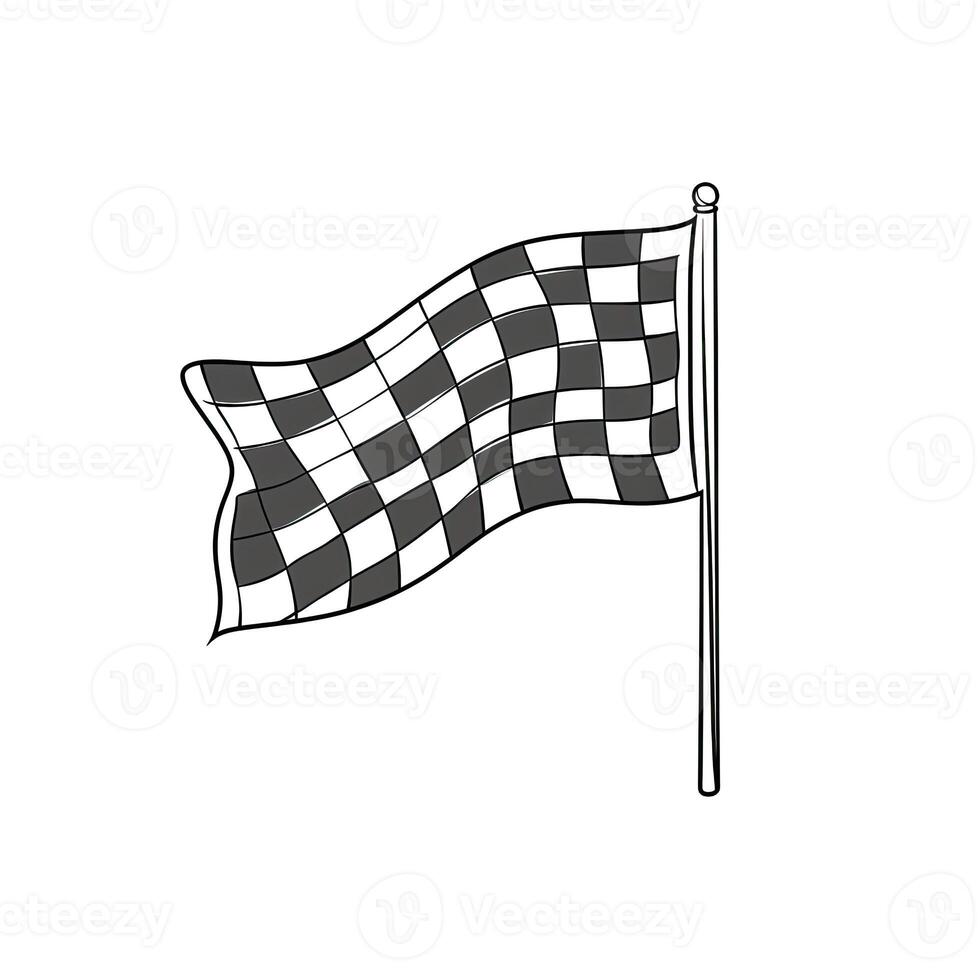 line Checkered flag ai generated photo