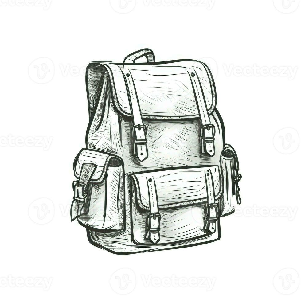 back Backpack school ai generated photo