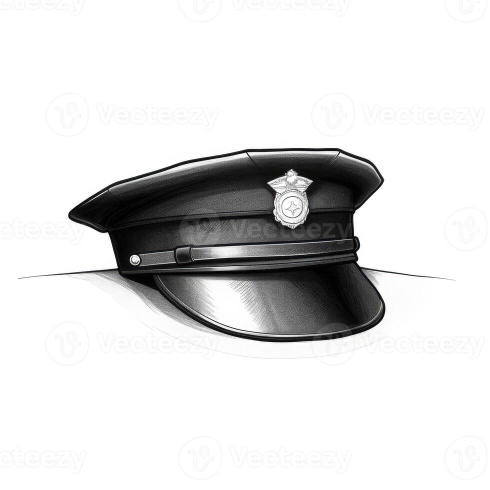 icon Police hat ai generated photo