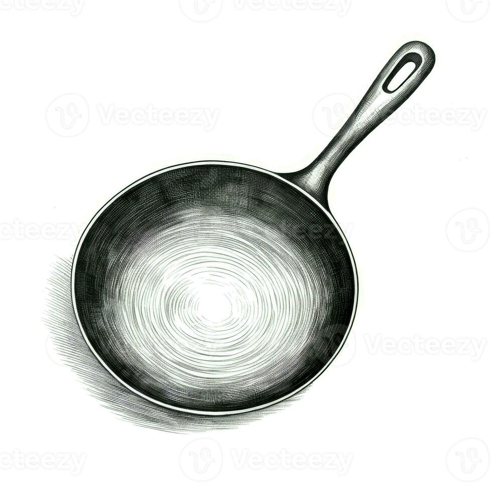 above Cast Iron Skillet ai generated photo