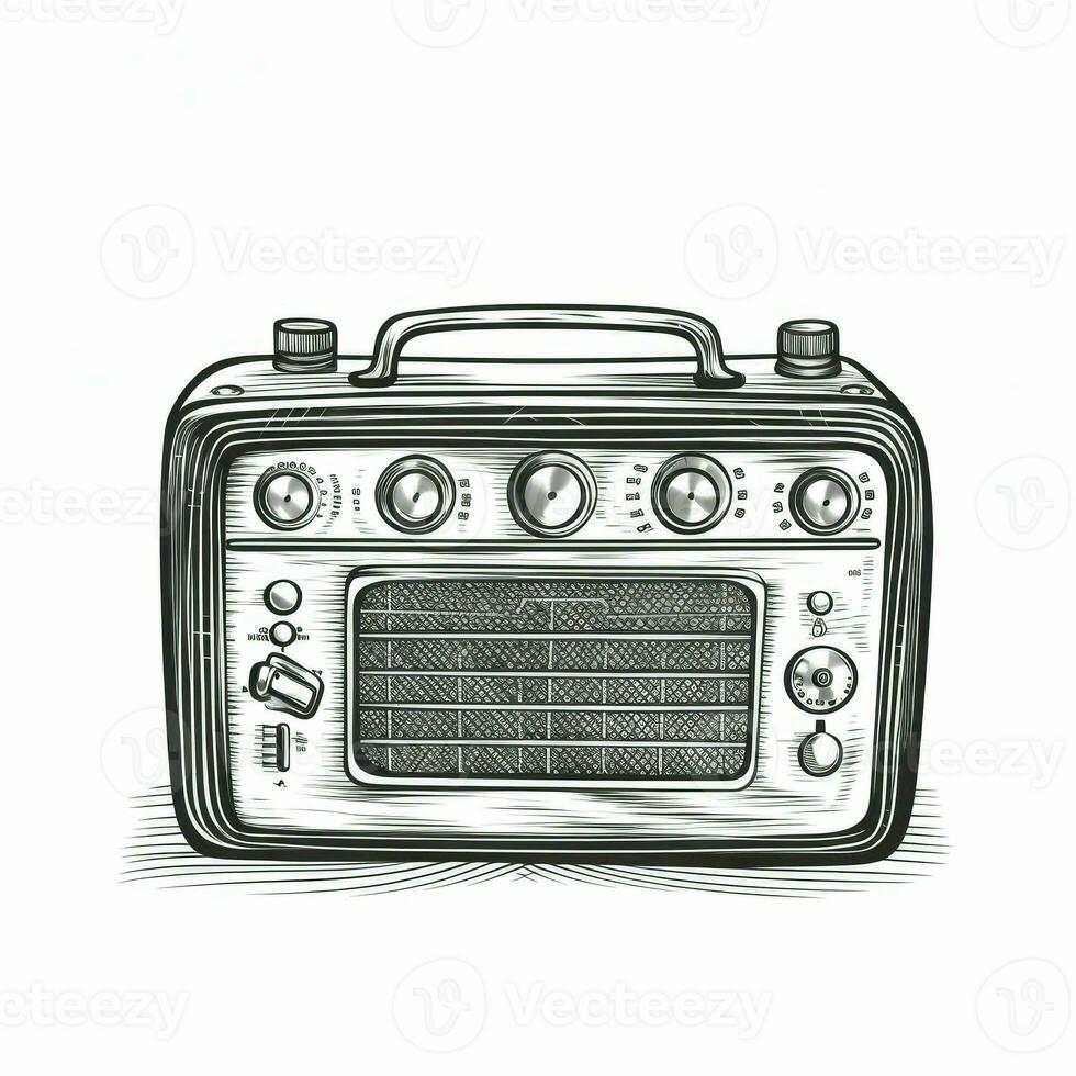 música retro radio ai generado foto