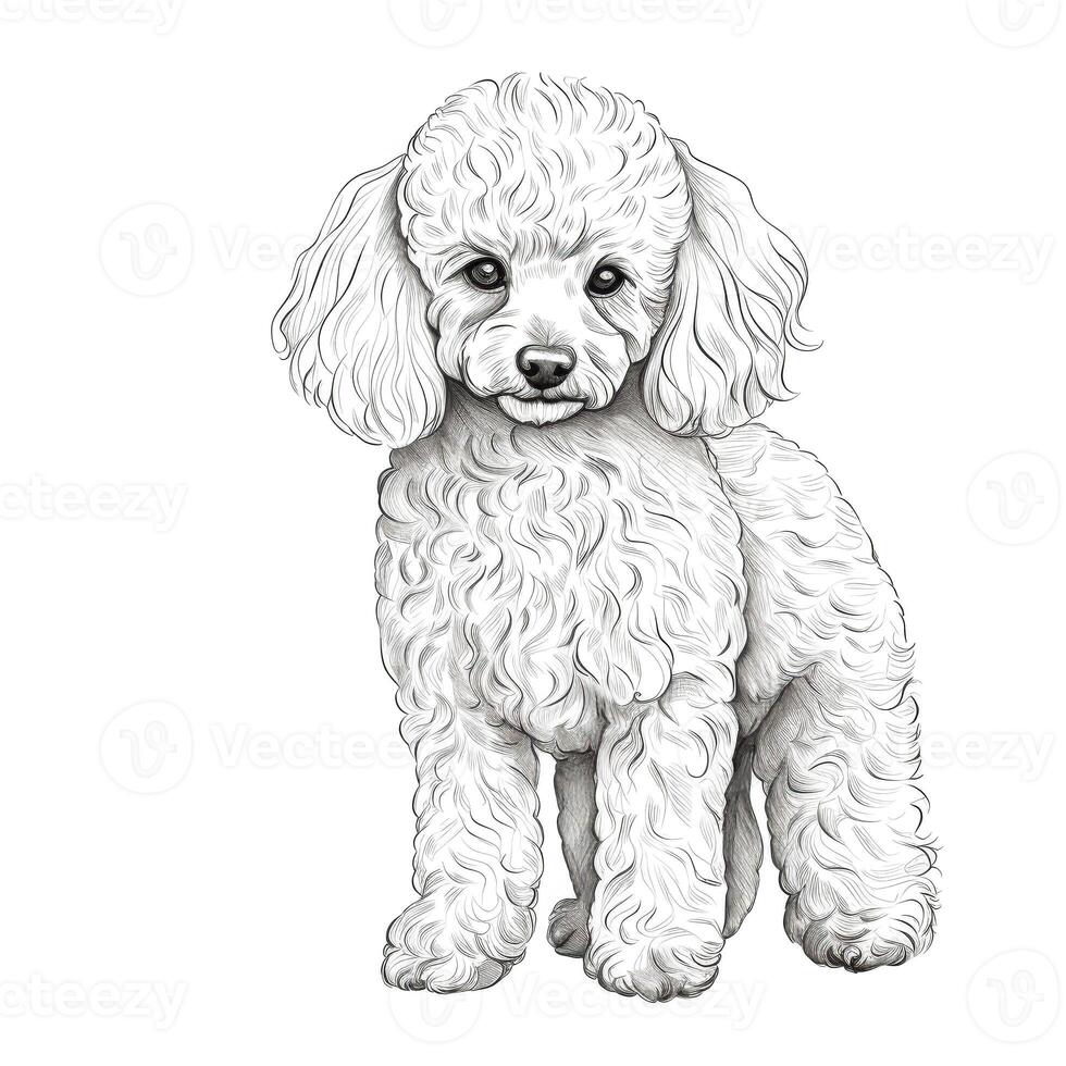 puppy Poodle Dog ai generated photo