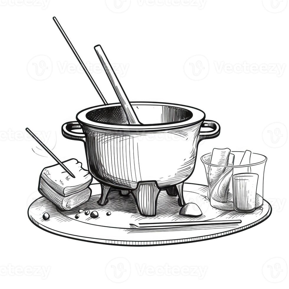 bread fondue aesthetic photo
