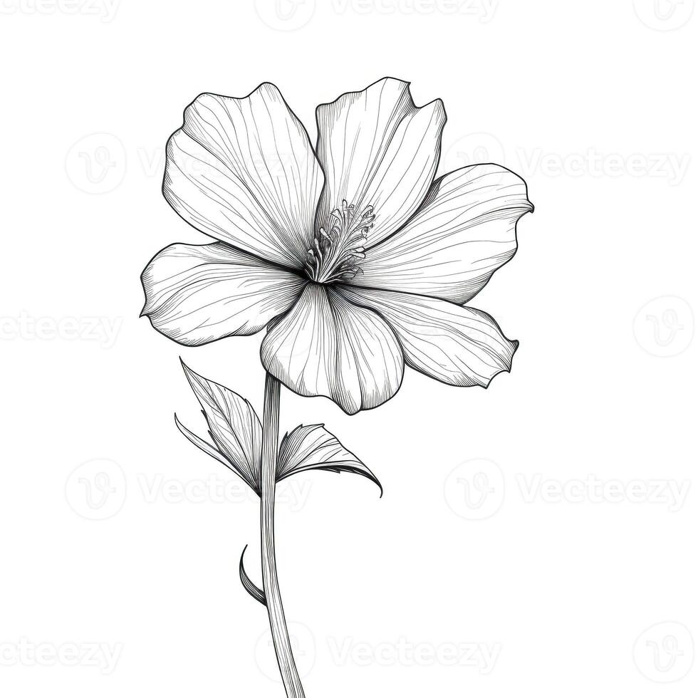 wild Periwinkle flower ai generated photo