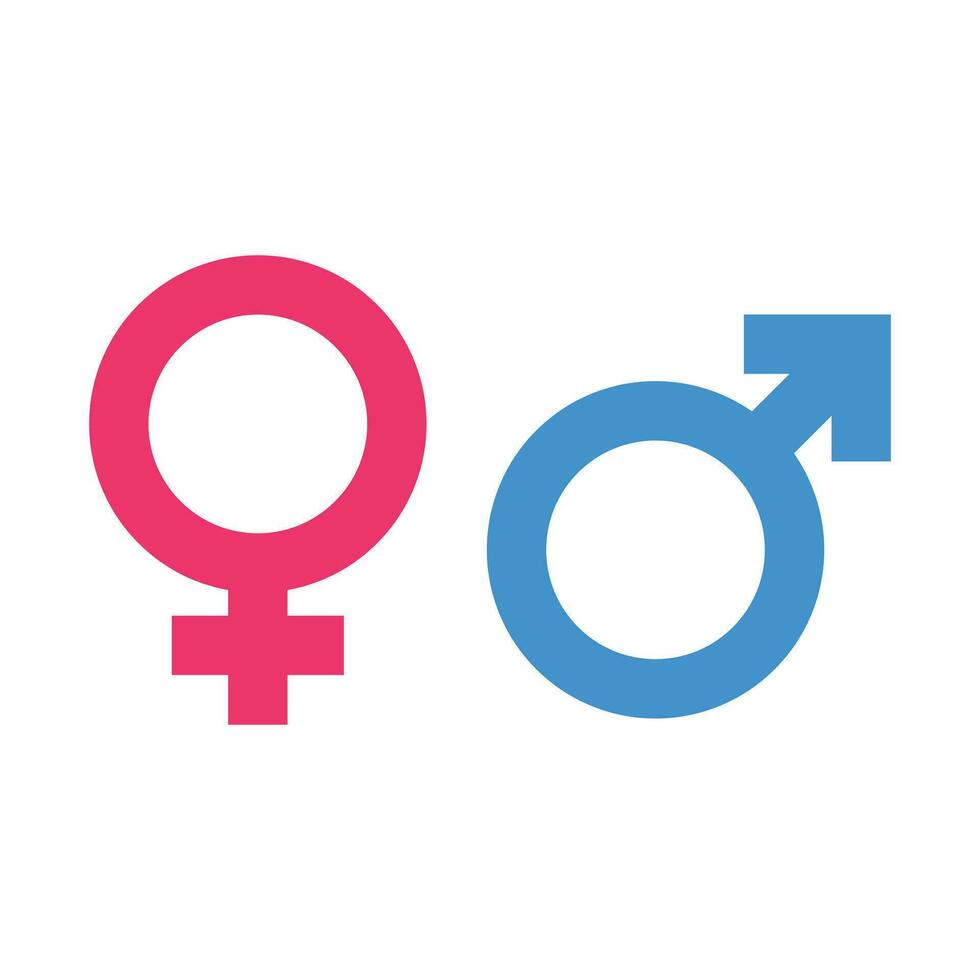 Gender sign vector icon. Men and women concept icon.