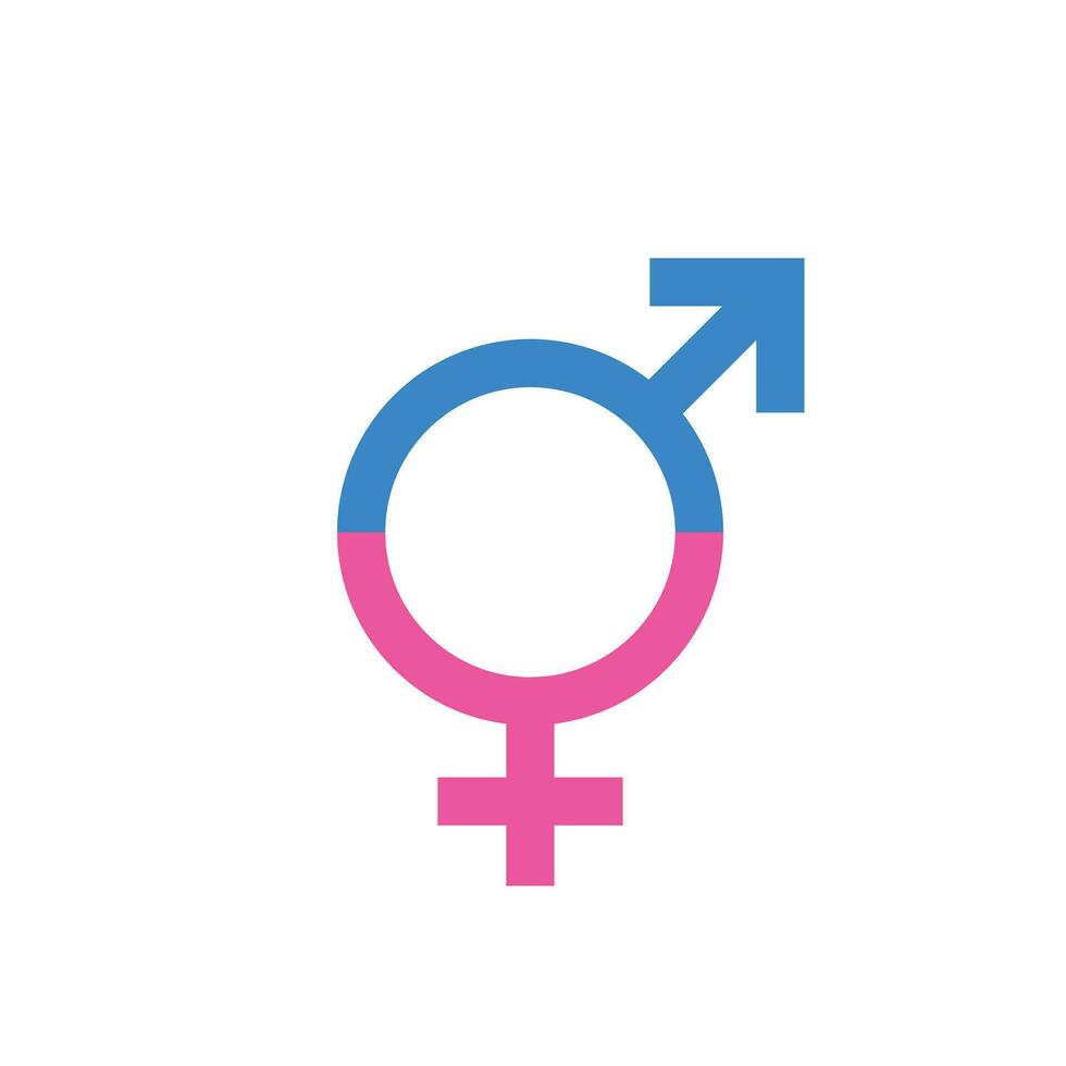 Gender equal sign vector icon. Men and women equal concept icon.
