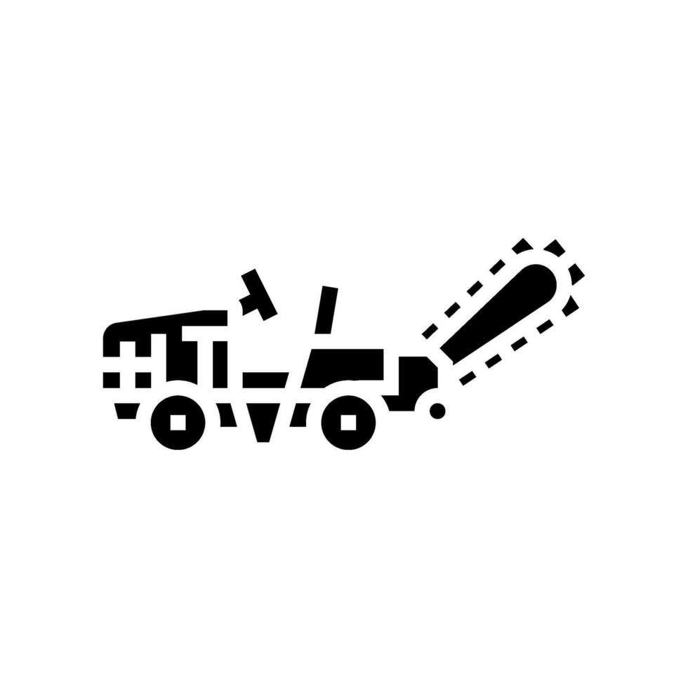 ditch digger civil engineer glyph icon vector illustration