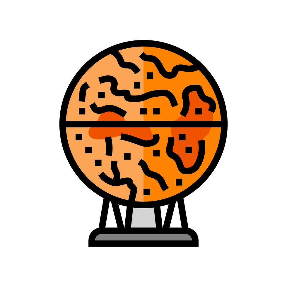 mars globe planet color icon vector illustration