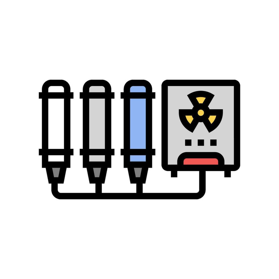 radiation monitoring nuclear energy color icon vector illustration