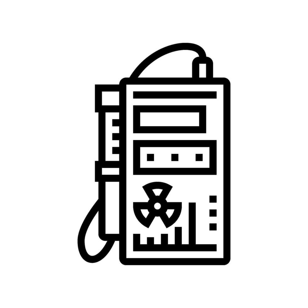 geiger counter nuclear energy line icon vector illustration
