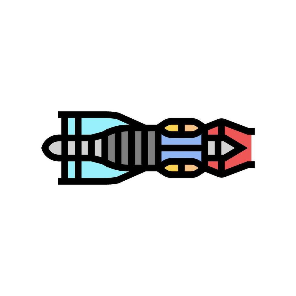 jet engine aeronautical engineer color icon vector illustration