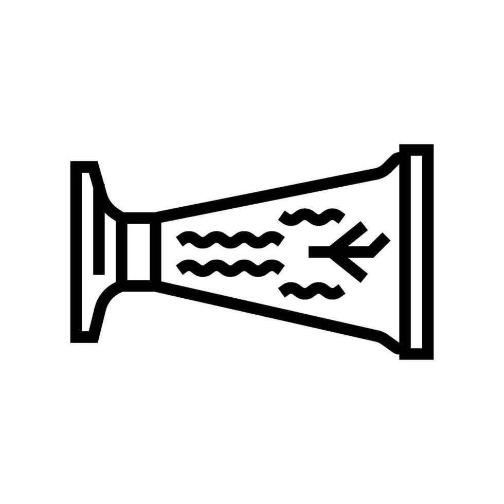 wind tunnel aeronautical engineer line icon vector illustration