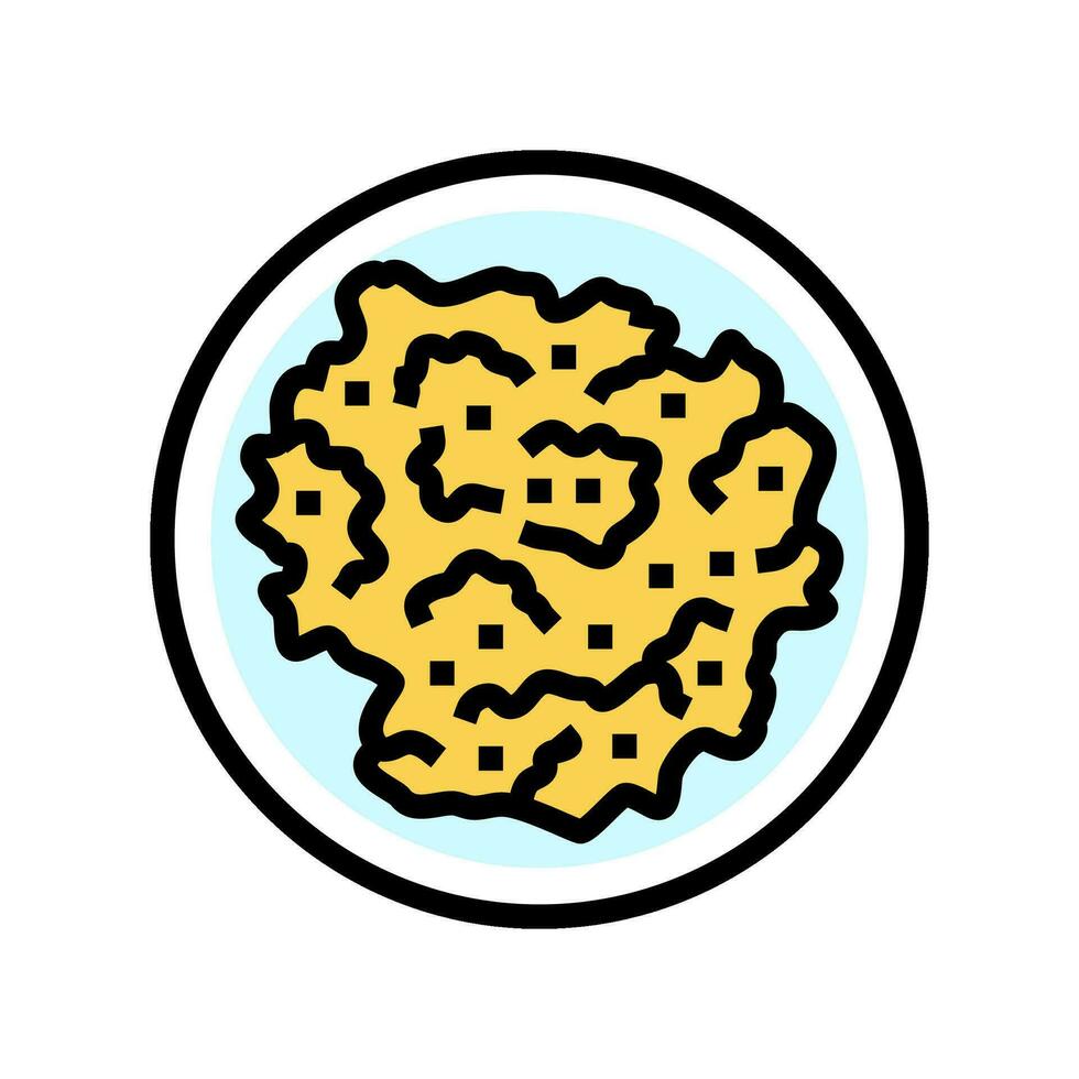 comida huevo pollo granja comida color icono vector ilustración