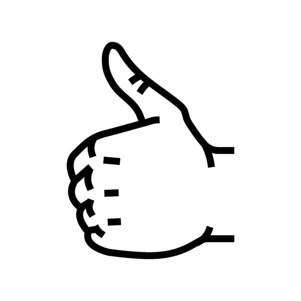 hand gesture shows class line icon vector illustration