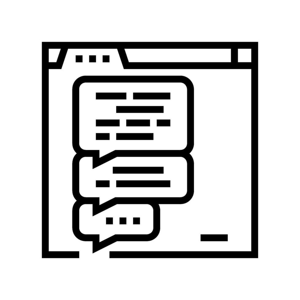unanswered messages sad mood line icon vector illustration