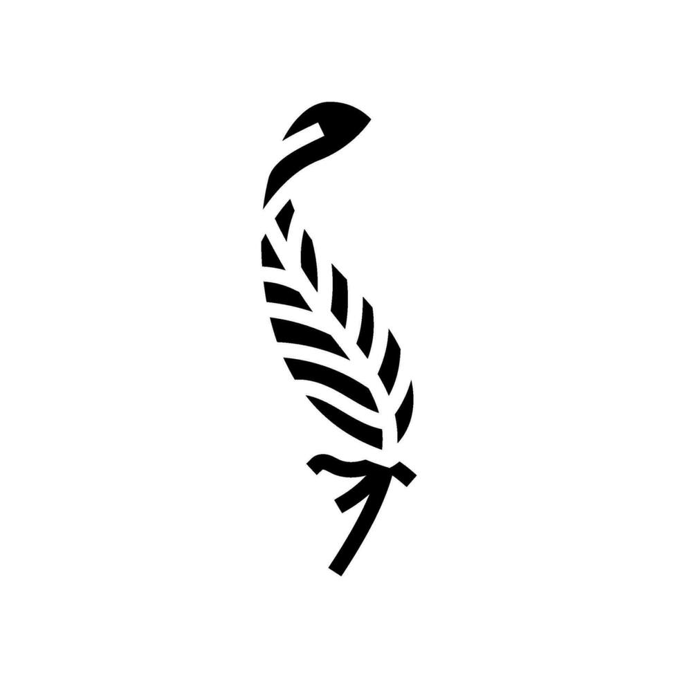 feather tattoo art vintage glyph icon vector illustration