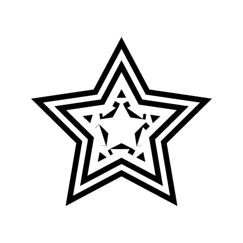 star art tattoo vintage line icon vector illustration