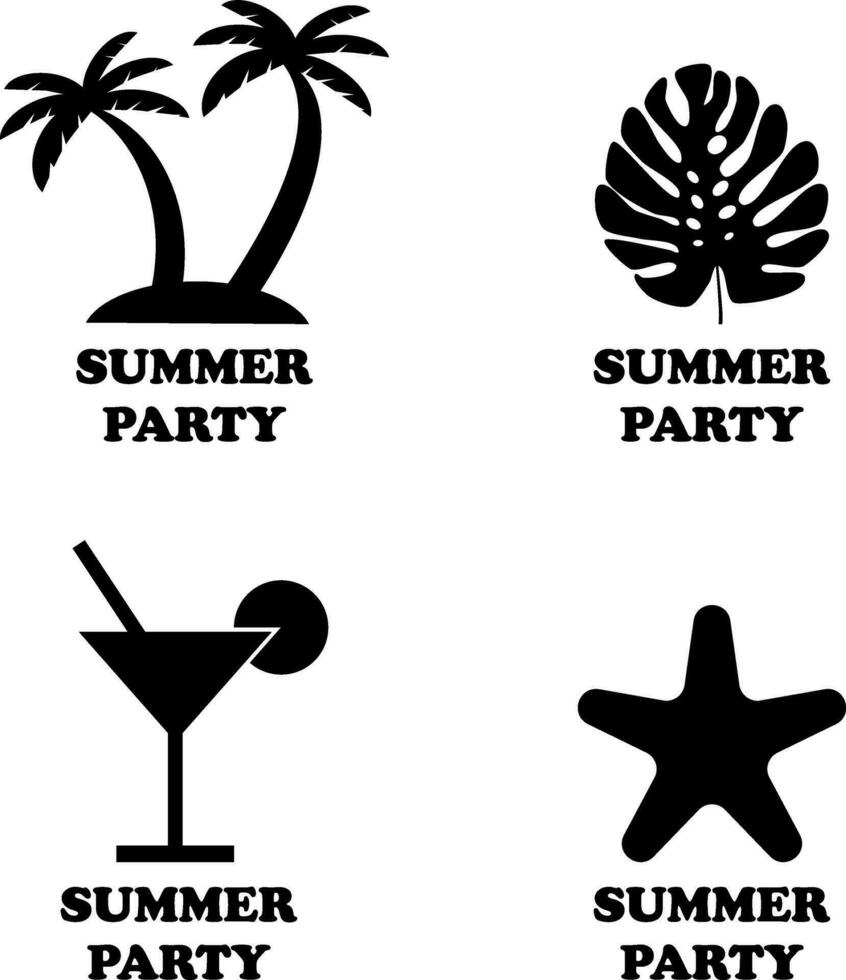 T-shirt prints Summer party, vector. vector