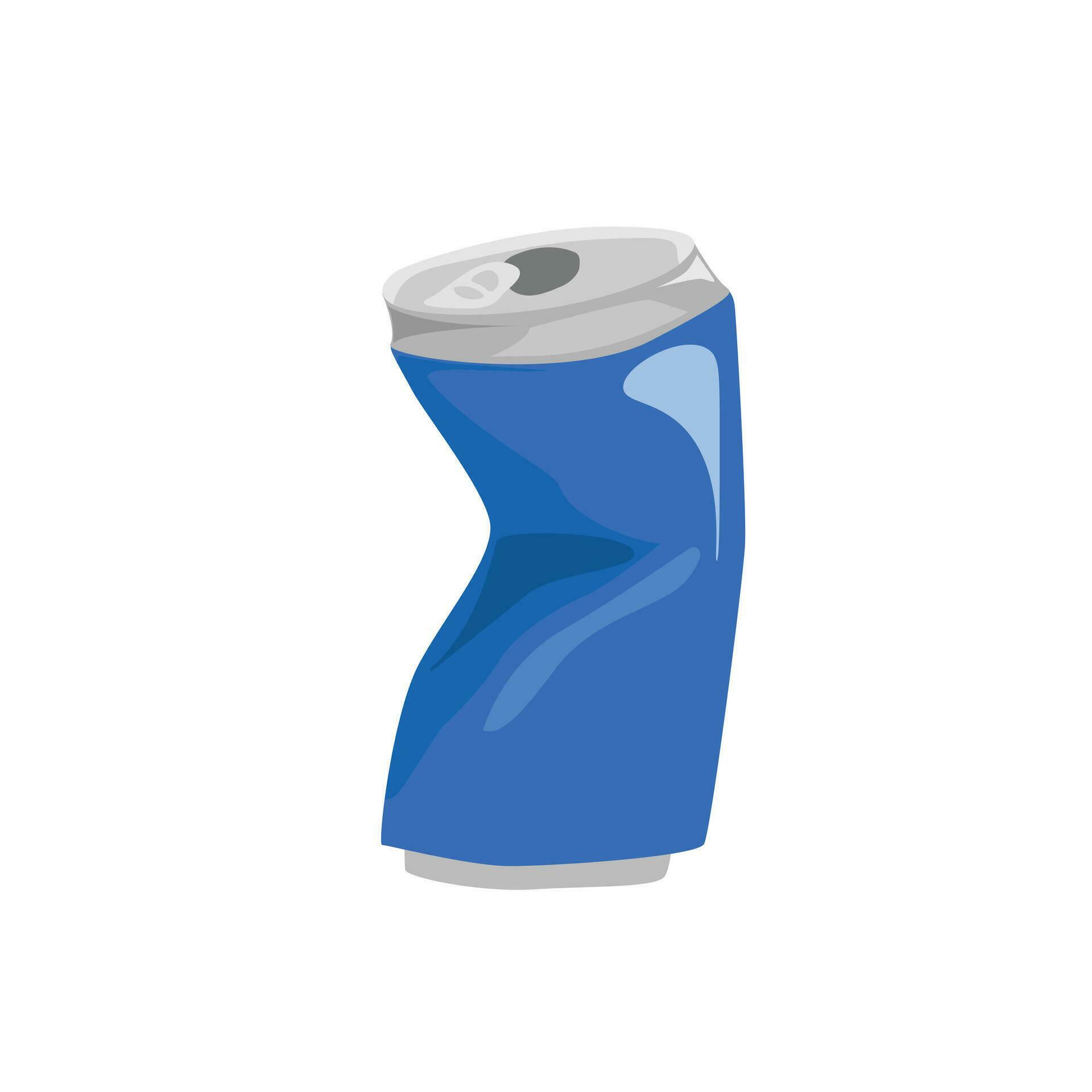 Soda can vector illustration set. Open can of soda. Tin clipart. Flat