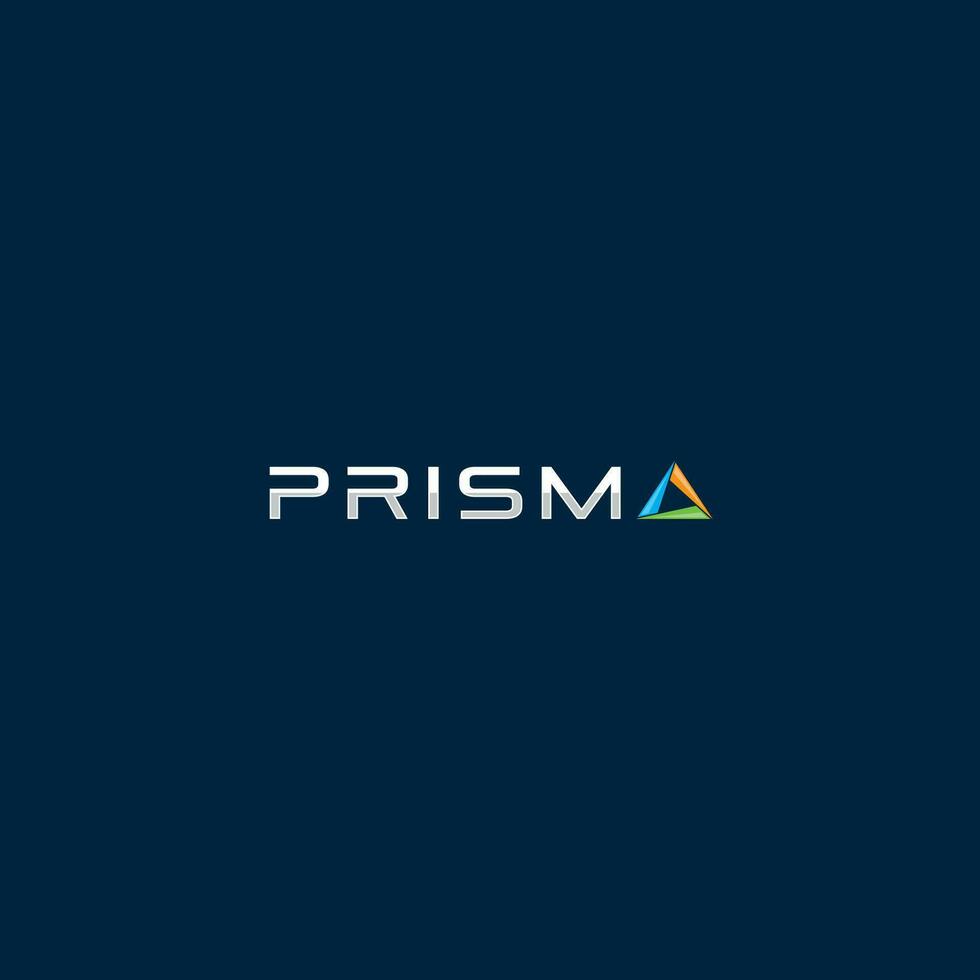 prisma logo o marca denominativa diseño vector