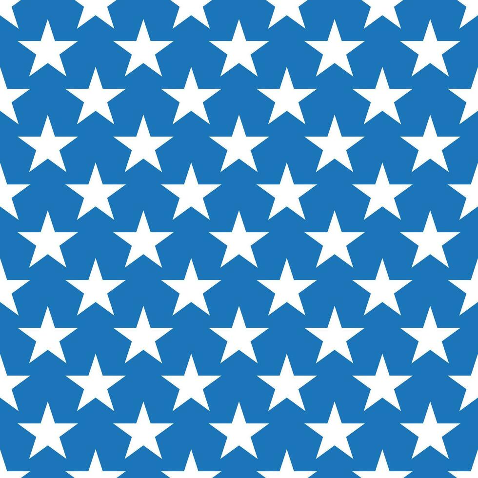Stars seamless pattern. Stars on a pretty blue background, vector retro seamless pattern for packaging, fabric, paper, background.
