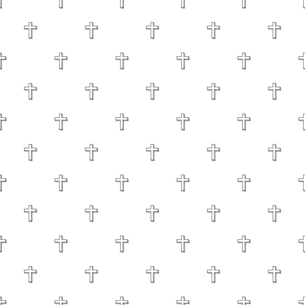 Christian cross seamless pattern. Vector illustration.
