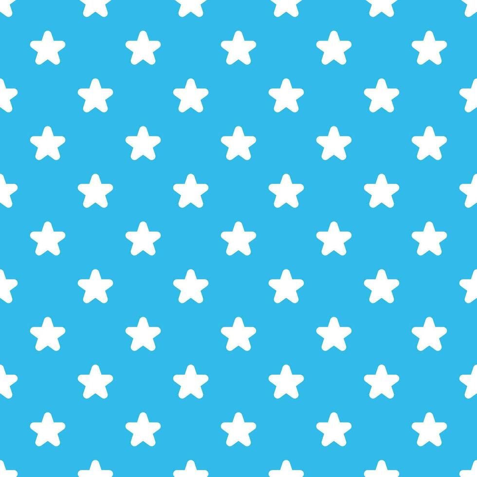 Stars seamless pattern. Stars on a pretty blue background, vector retro seamless pattern for packaging, fabric, paper, background.