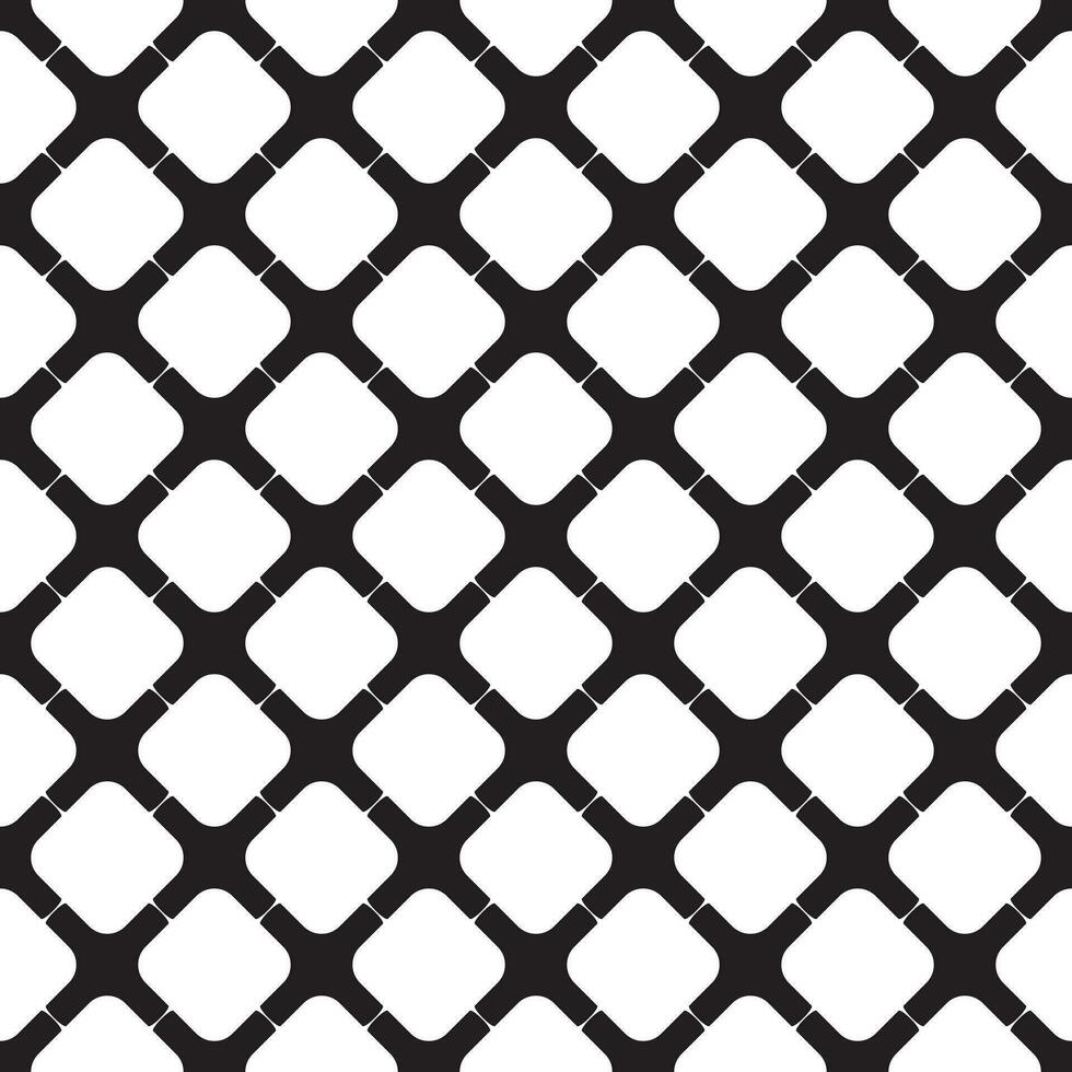 Vector seamless cross pattern. Endless black and white texture. Abstract geometric ornament background.