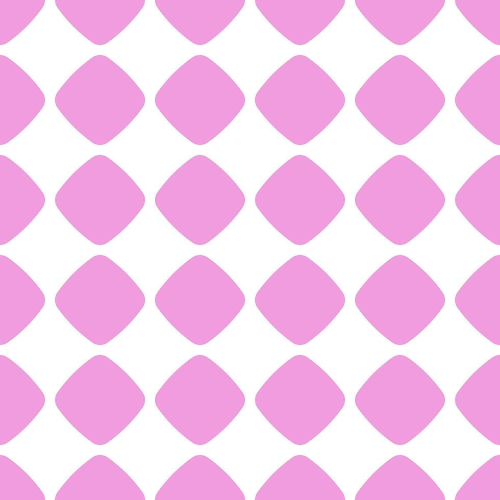 Pink baby seamless pattern with squares. Checkered tile pattern, pink and white wallpaper background. vector