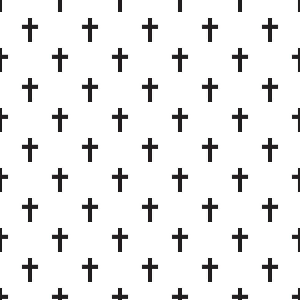 Christian cross seamless pattern. Vector illustration.