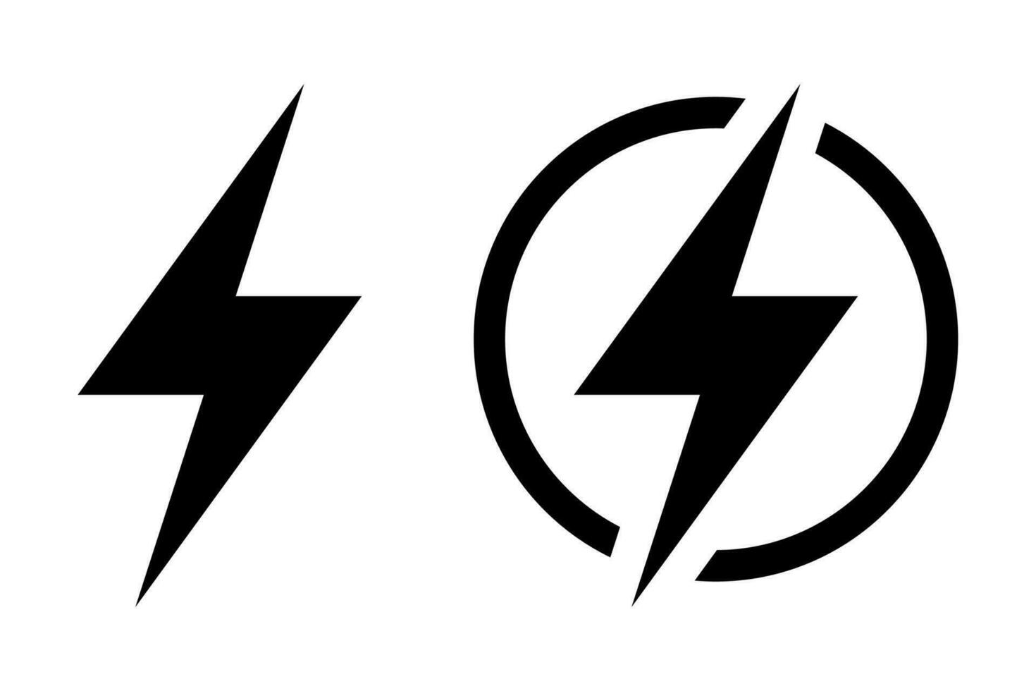 Fash lightning bolt icon. Electric power symbol. Power energy sign, vector illustration