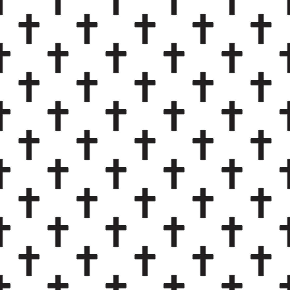 Christian cross seamless pattern. Vector illustration.