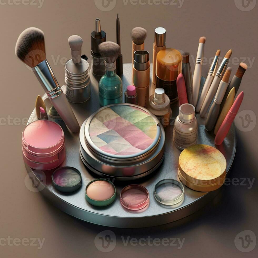 beauty make up tool 3d illustration photo