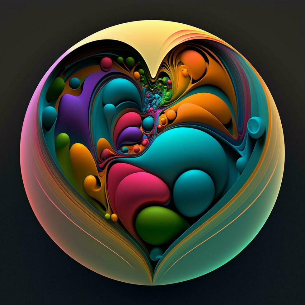 abstract love background colorful design photo