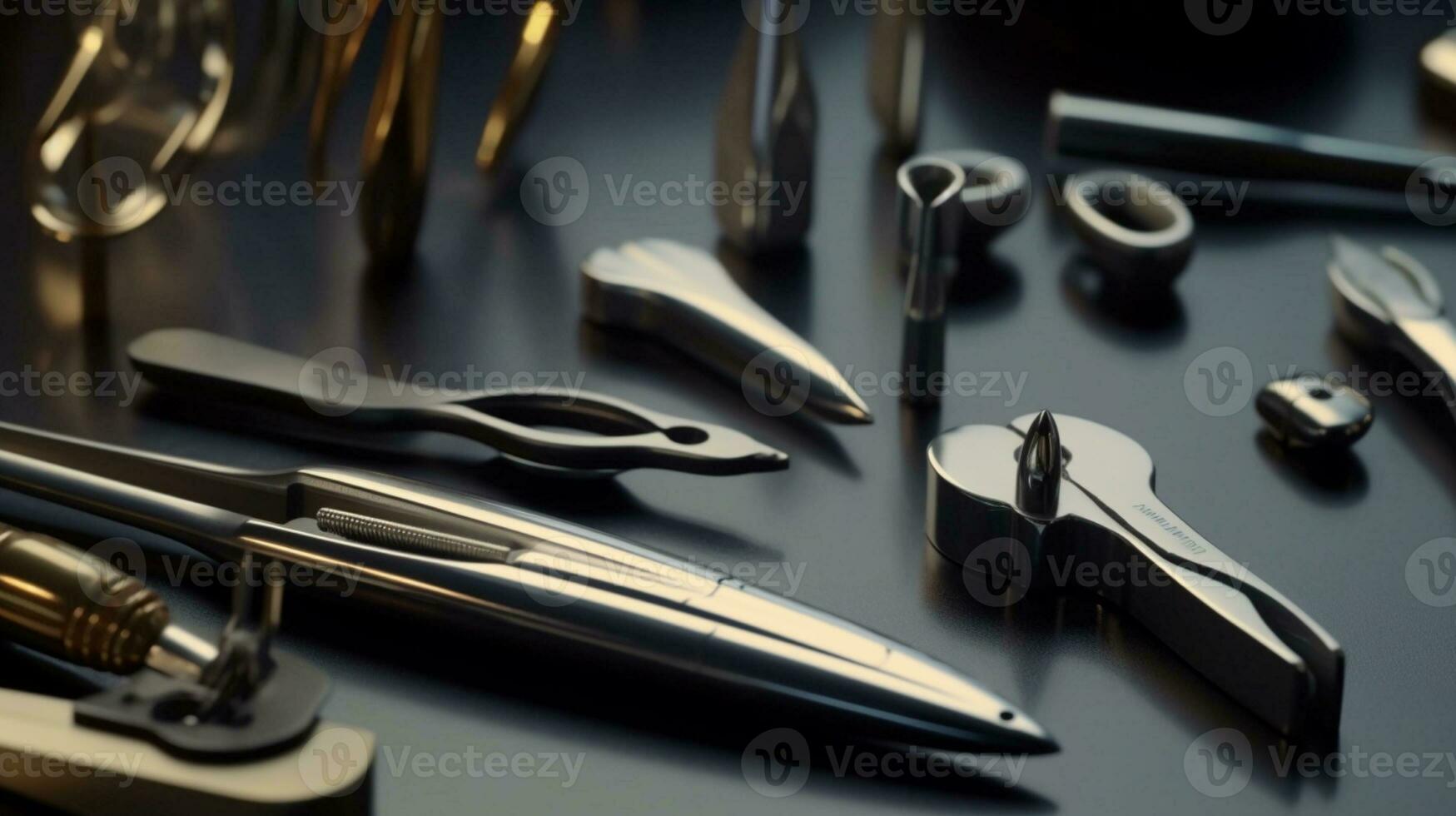 modern medical tools photographed up close photo