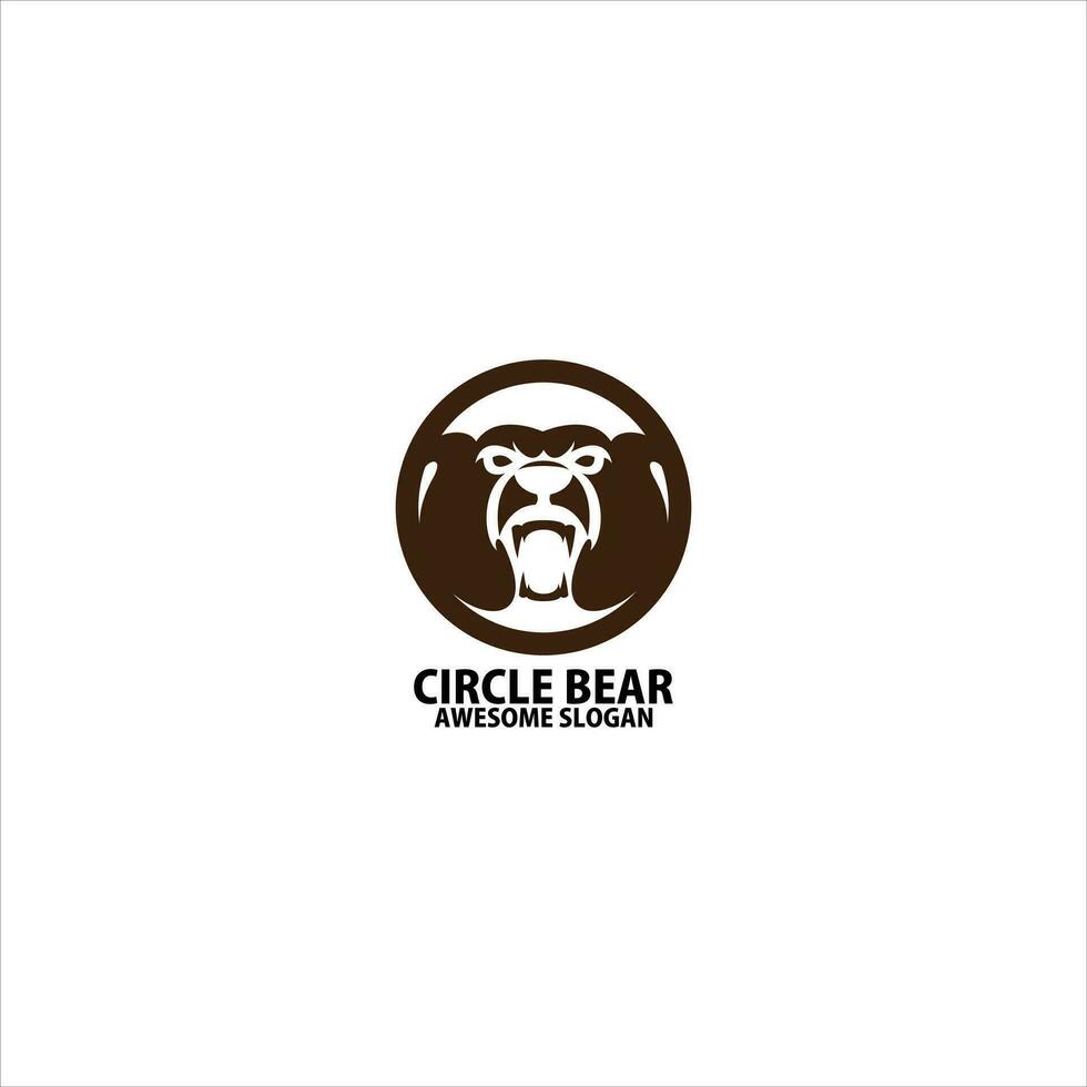 circle bear design symbol logo vector