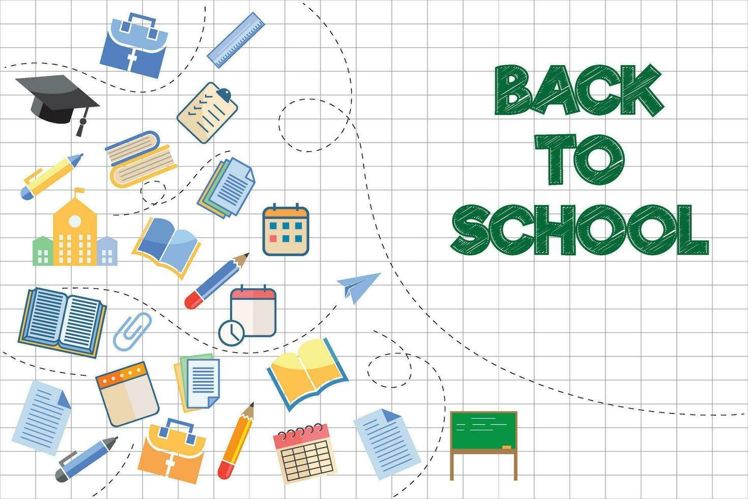 Back to school background vector