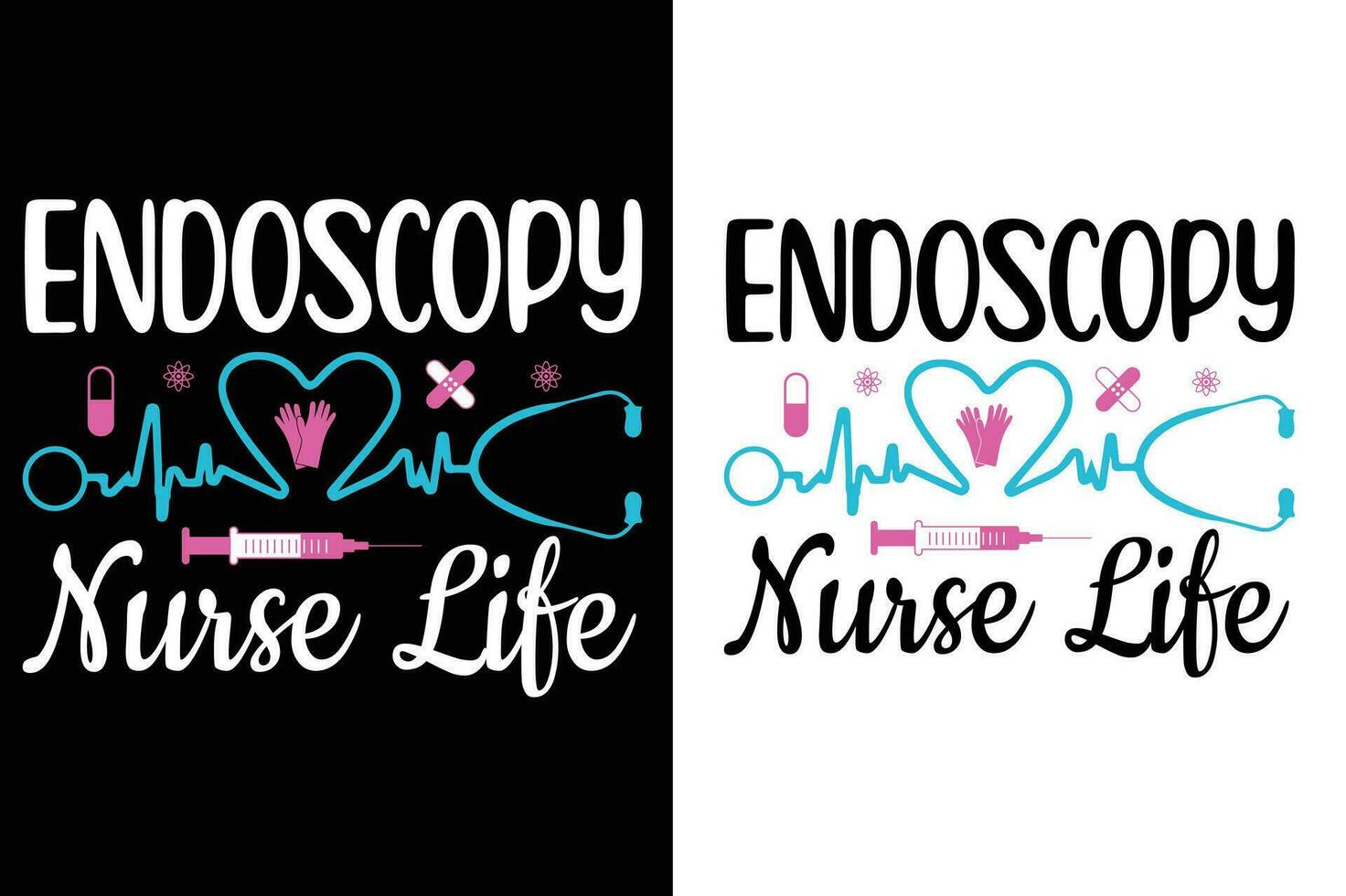 endoscopia enfermero vida enfermero tipografía camiseta diseño enfermero citas camiseta vector