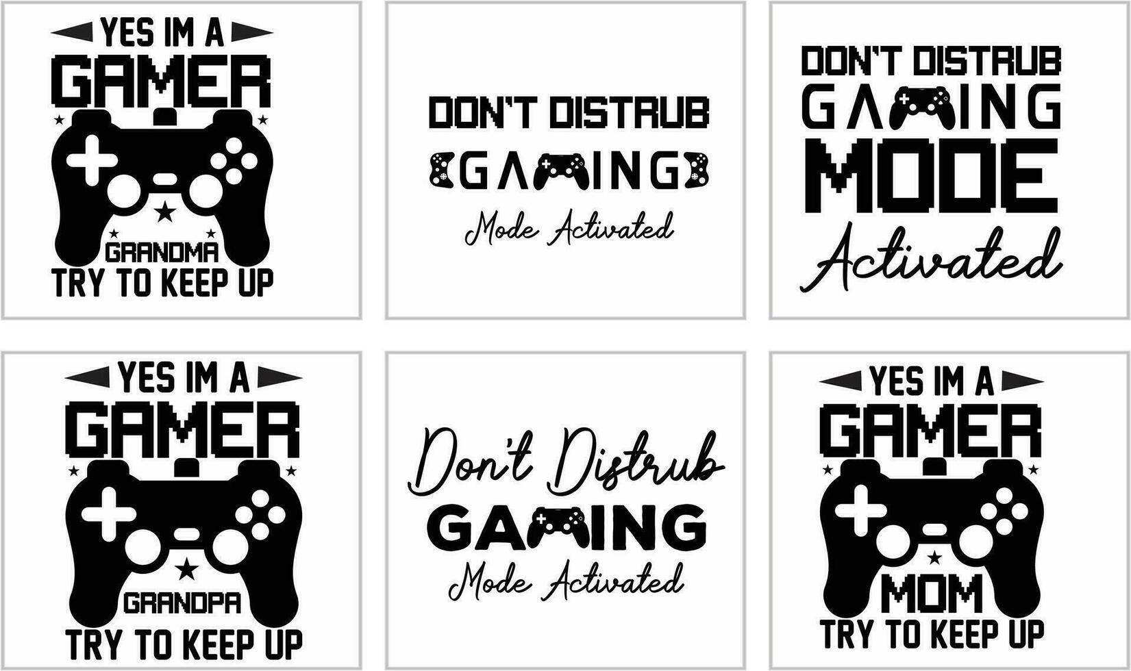 Game  t shirt set vector