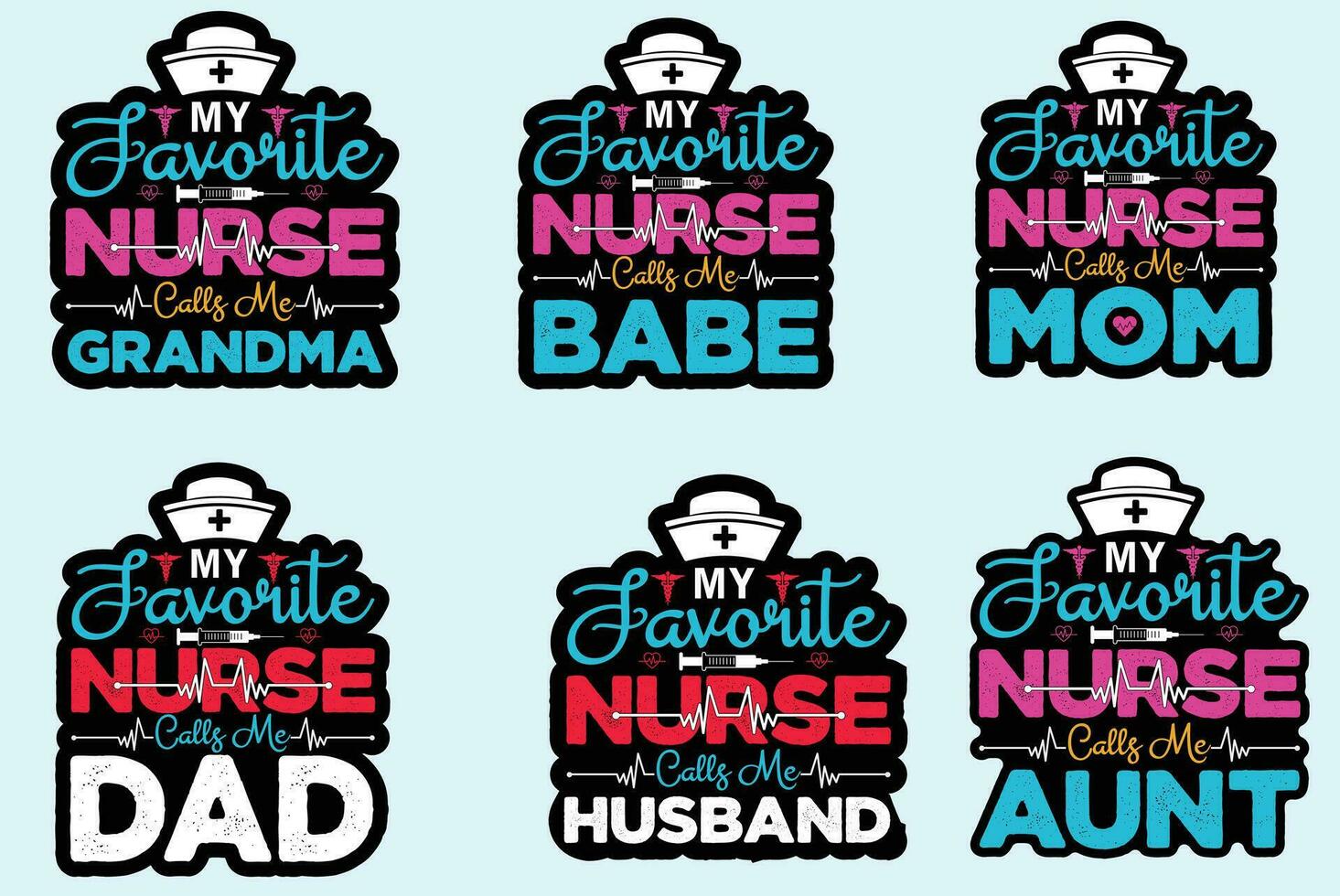 Nurse Sticker, nurse  typography Sticker design vector