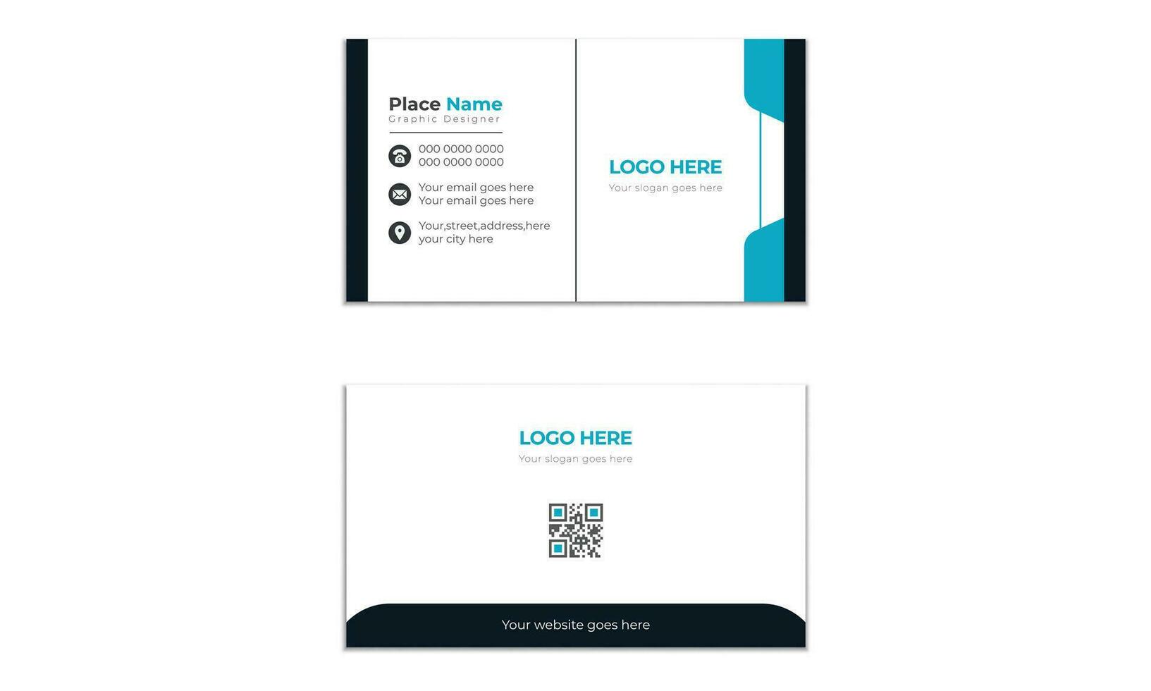 Simple and Creative Professional Corporate Business Card Template Design With Layout Business Card Design Free Vector