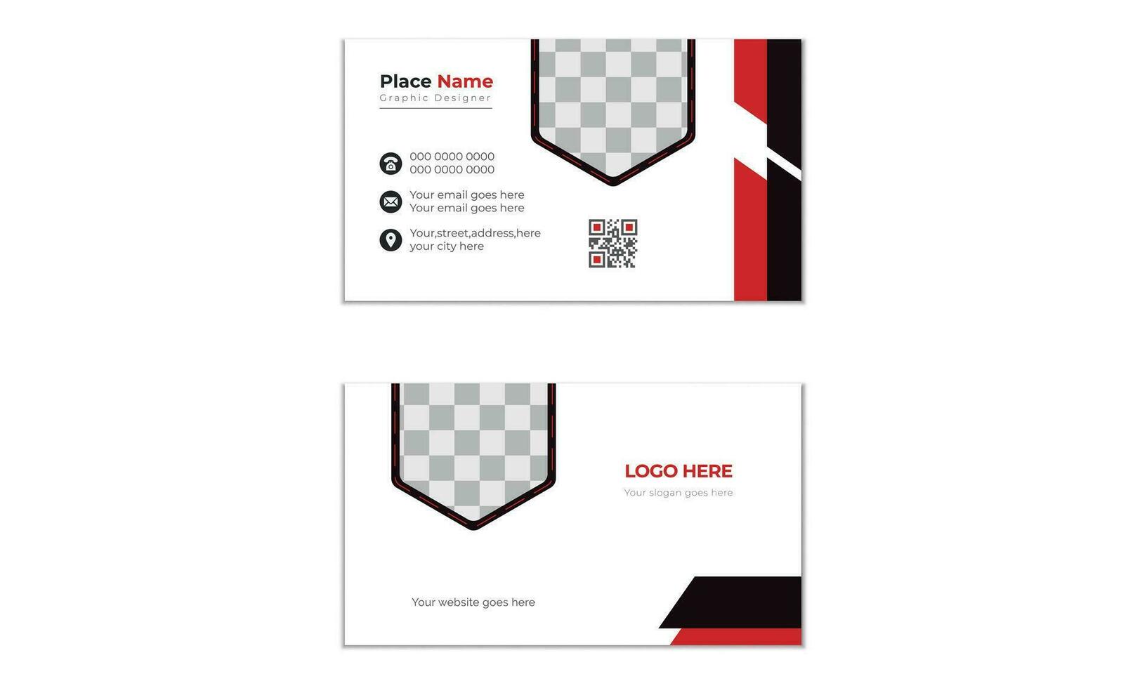 Simple and Creative Professional Corporate Business Card Template Design With Layout Free Vector