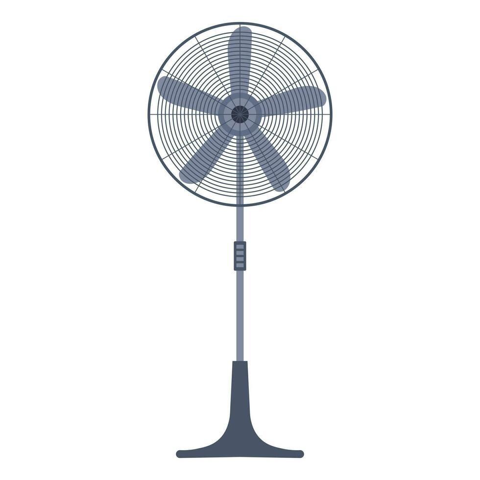Fan in flat style. Modern electric fan for airing the room. Illustration, vector