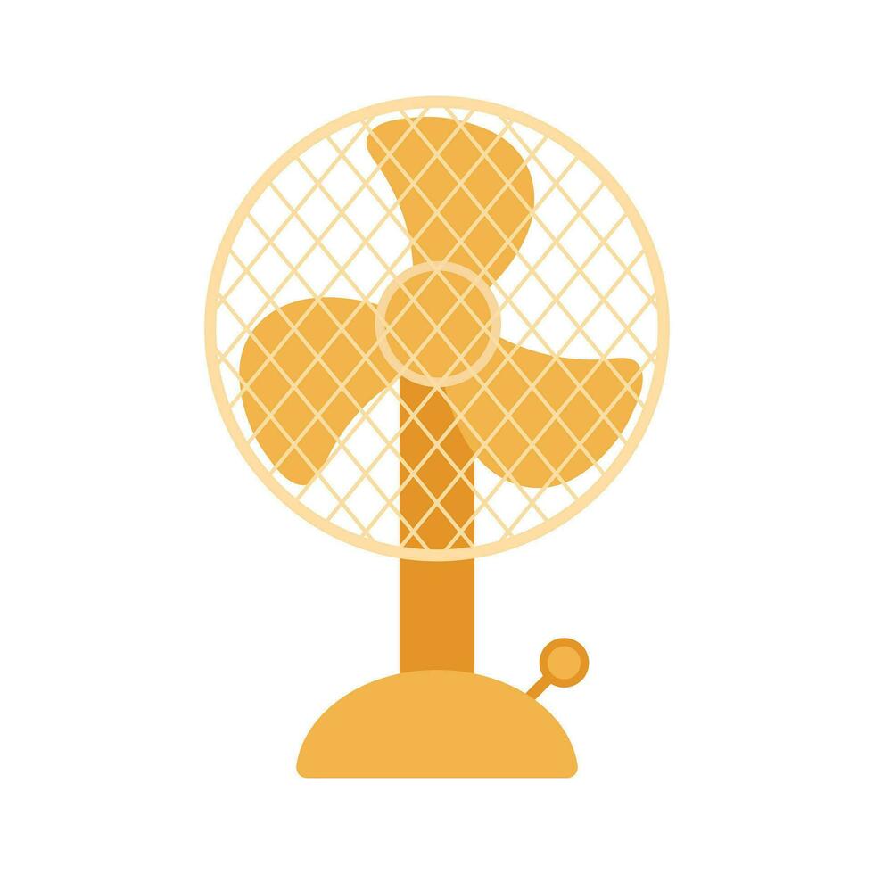 Fan in flat style. Modern electric fan for airing the room. Illustration, vector
